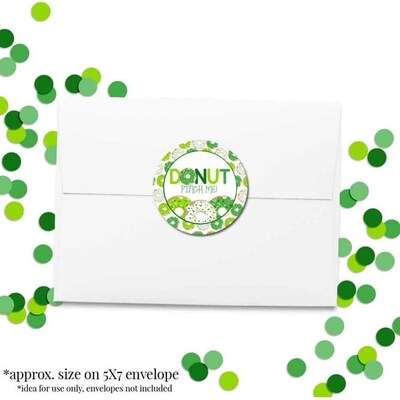 Donut Pinch Me St. Patrick's Day Party Favor Stickers - image4